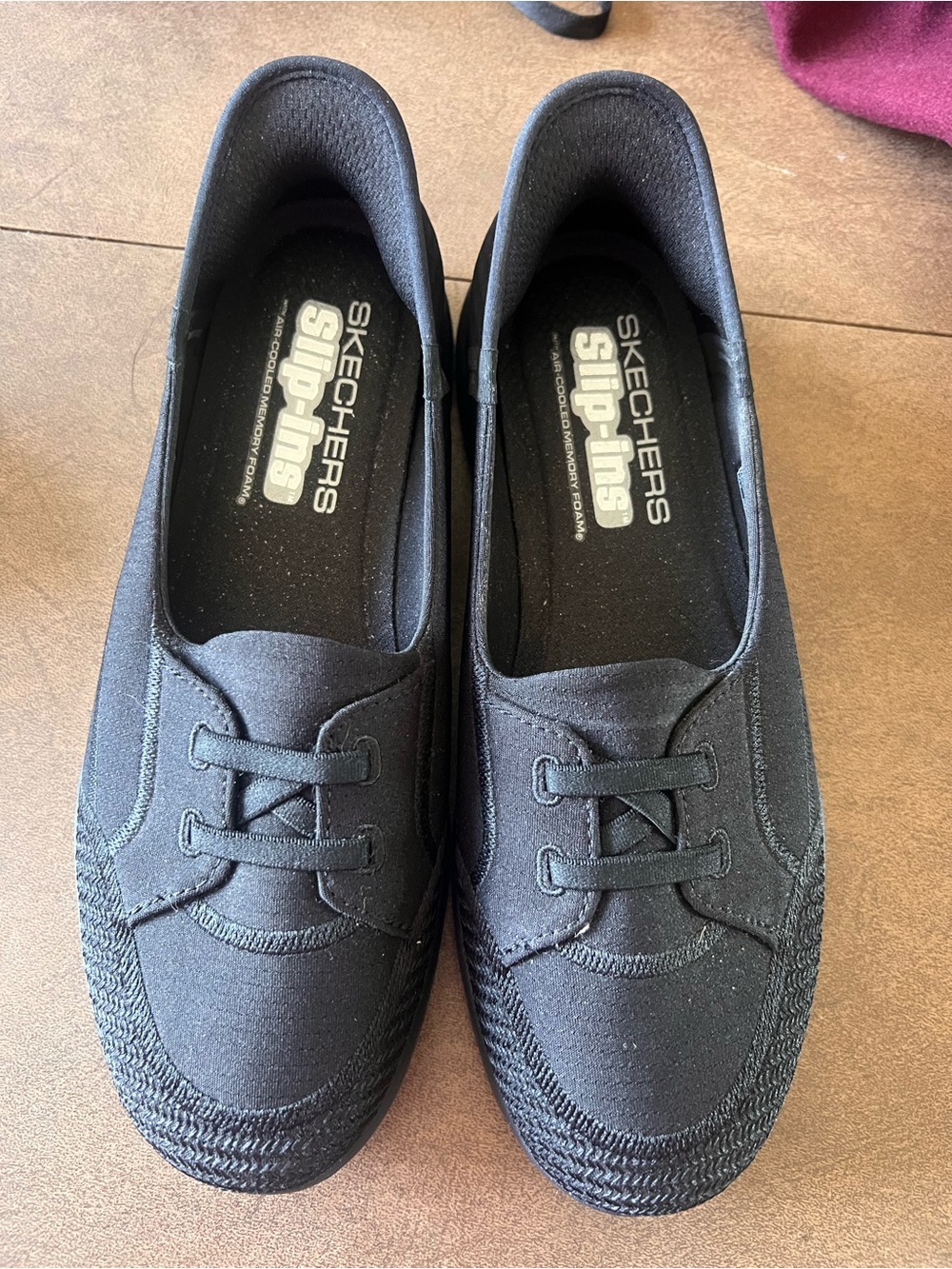 Skechers Women’s Black Slip-On Canvas Loafers